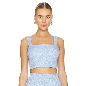 NWT Amanda Uprichard Spade Top in Remington Brocade